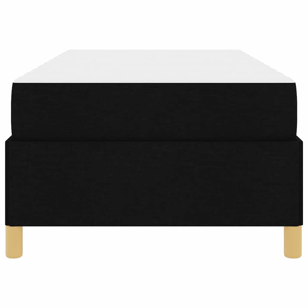 Cadre de lit avec matelas Noir 80 x 200 cm tissu - XIOS