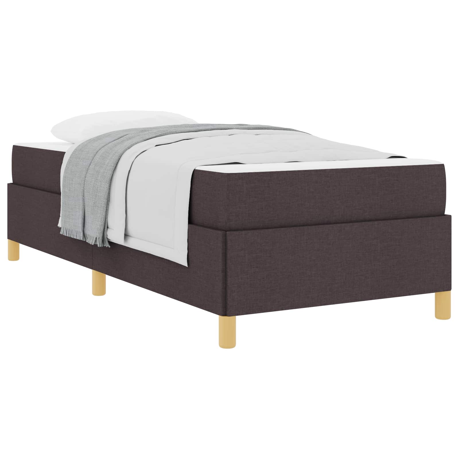 Cadre de lit Marron foncé 80 x 200 cm tissu - XIOS