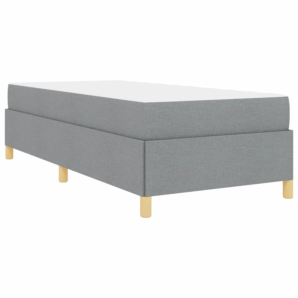 Cadre de lit avec matelas Gris clair 90 x 190 cm tissu - XIOS