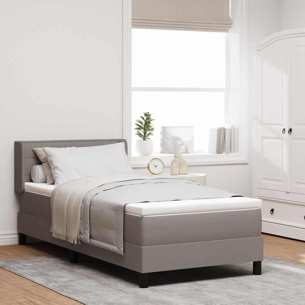 Lit boxspring avec matelas avec matelas Taupe 80 x 200 cm - XIOS