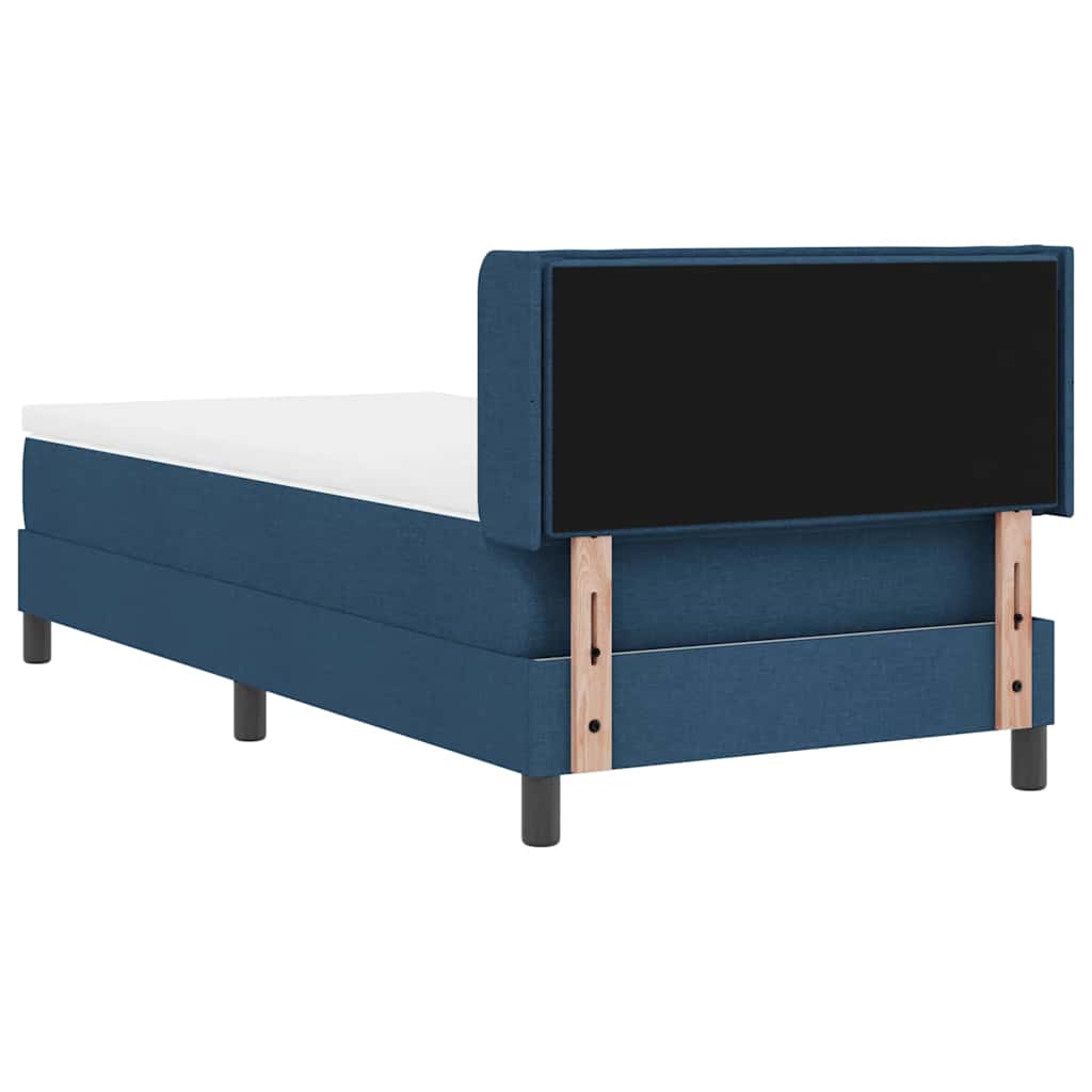 Lit à ressorts avec matelas Bleu 190 x 90 cm Polyester - XIOS