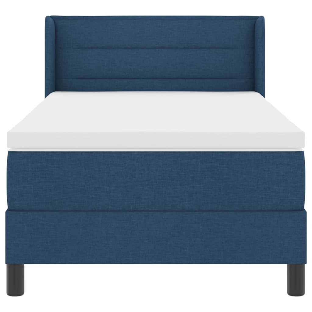 Lit à ressorts avec matelas Bleu 190 x 90 cm Polyester - XIOS