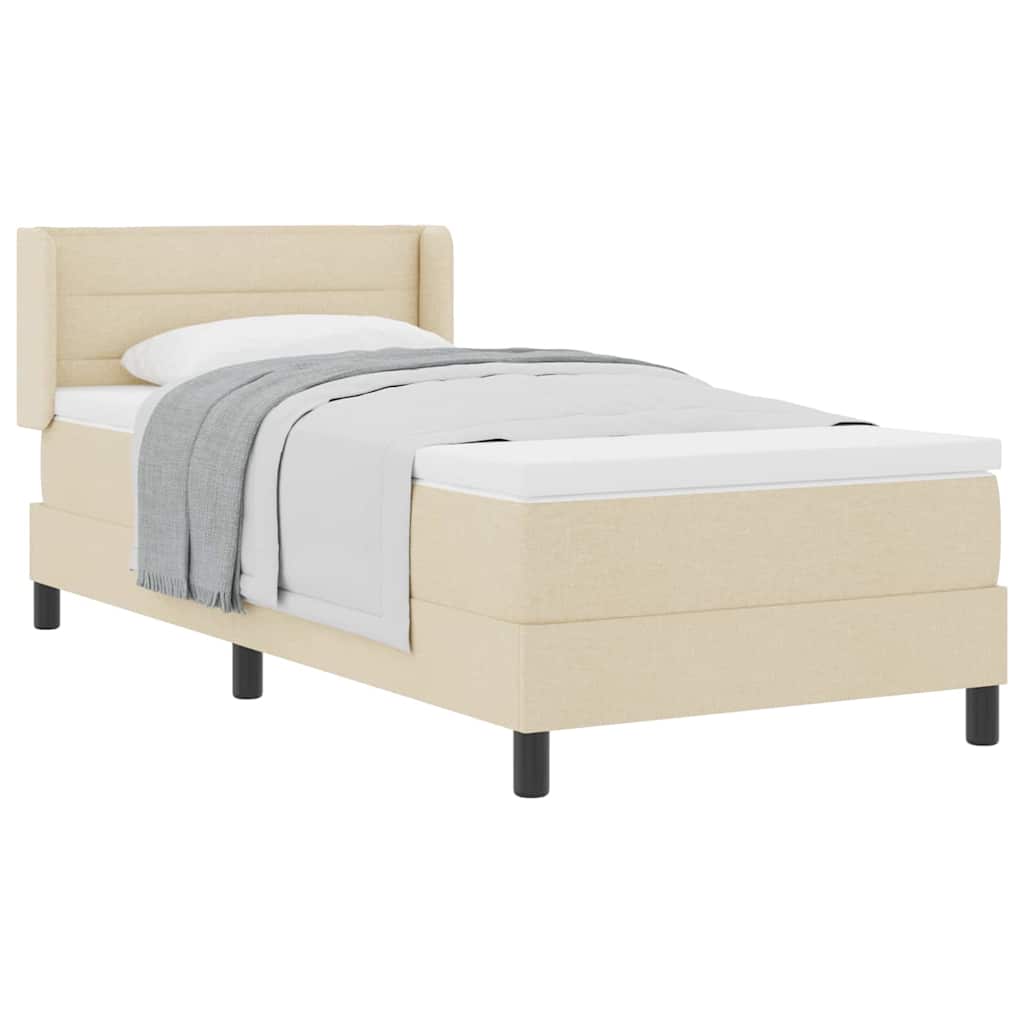 Lit boxspring avec matelas avec matelas Crème 100 x 200 cm - XIOS