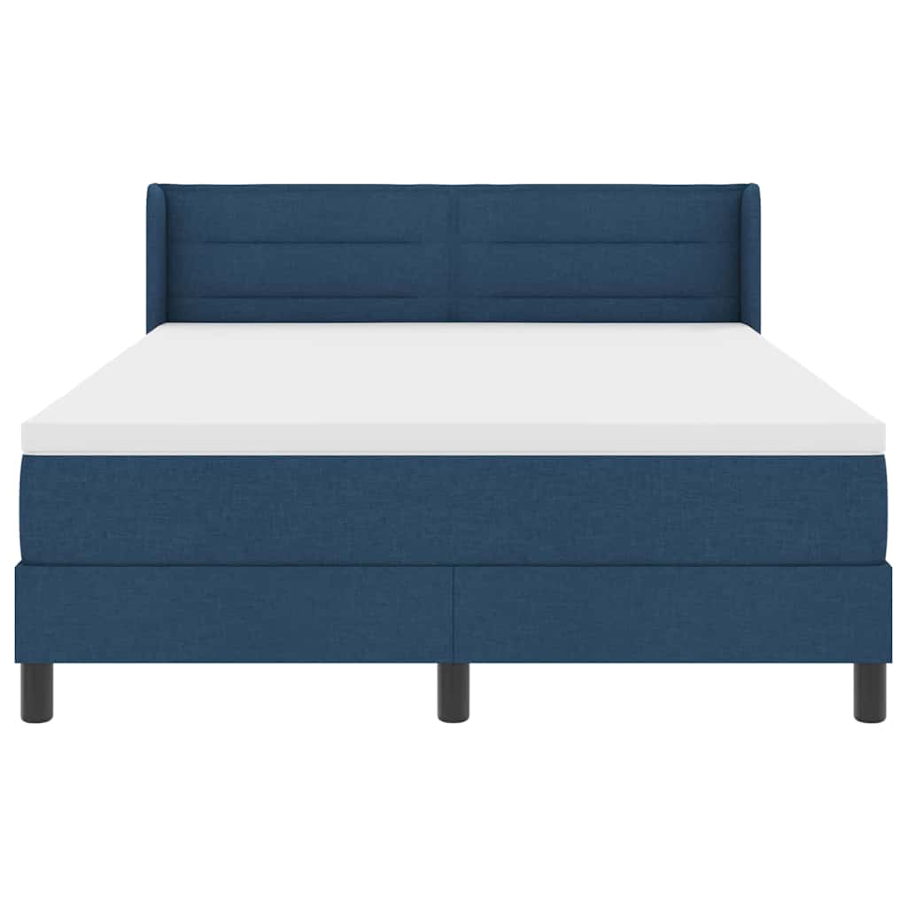 Lit à ressorts avec matelas Bleu foncé 200 x 160 cm tissu - XIOS