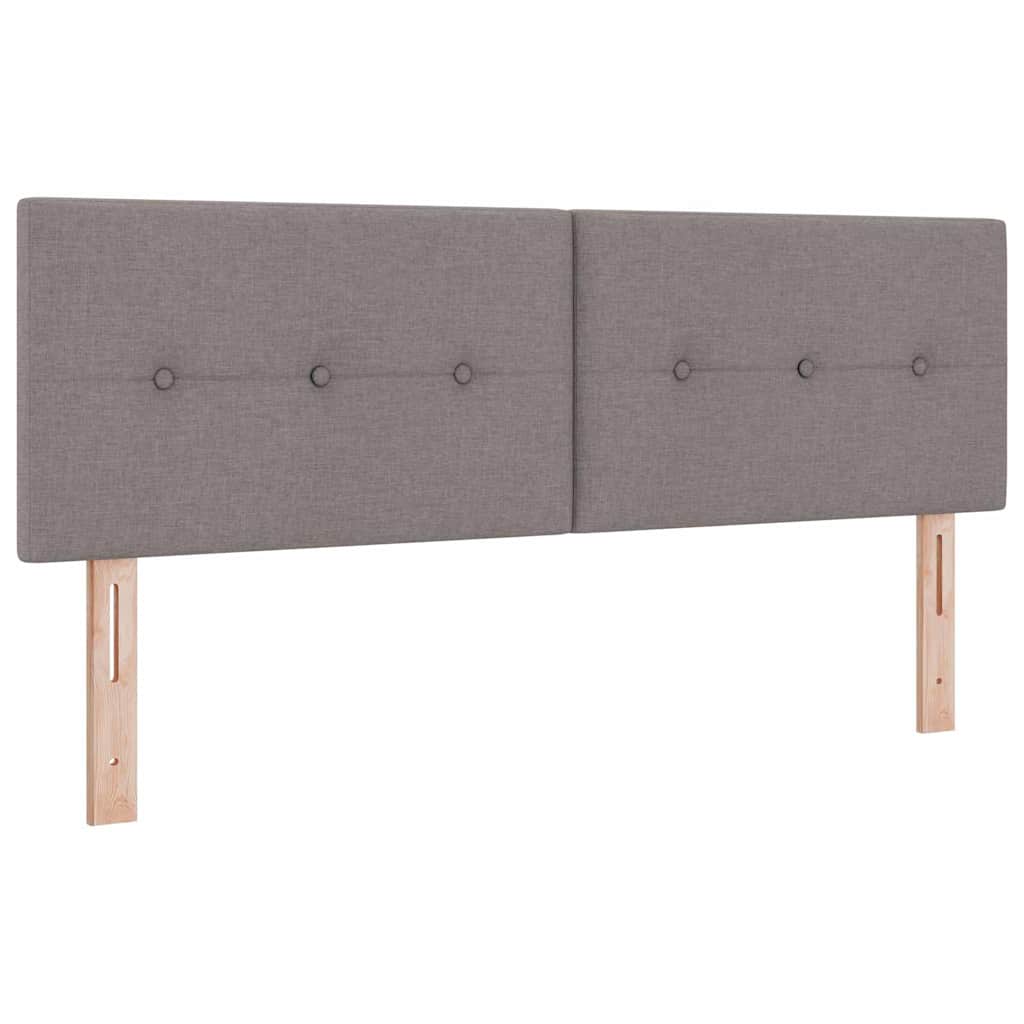Lit à ressorts avec coussin Taupe 200 x 140 cm tissu - XIOS
