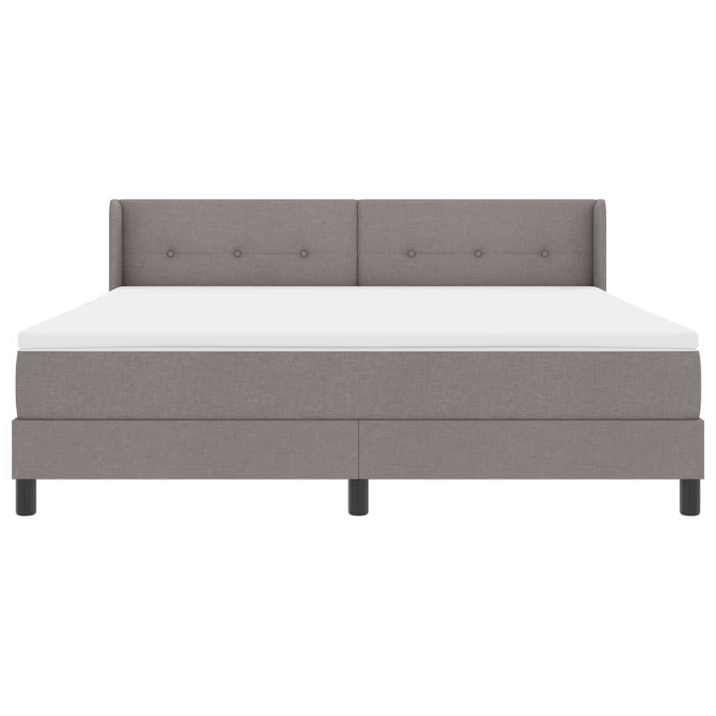 Lit à ressorts avec matelas Taupe 200 x 180 cm Polyester - XIOS