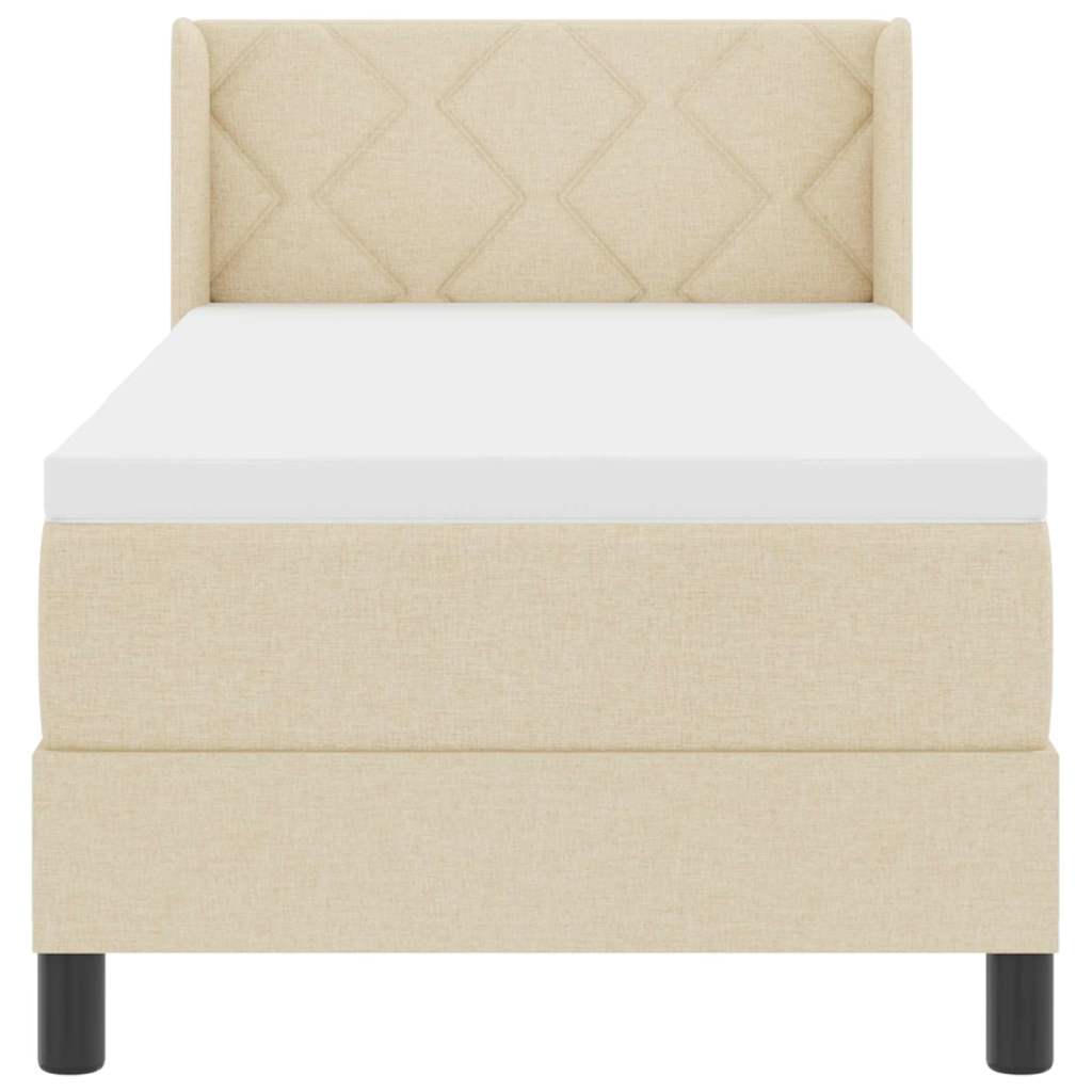 Lit boxspring avec matelas avec matelas Crème 80 x 200 cm - XIOS