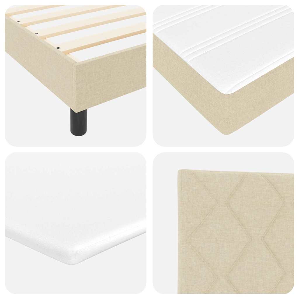 Lit boxspring avec matelas avec matelas Crème 90 x 190 cm - XIOS