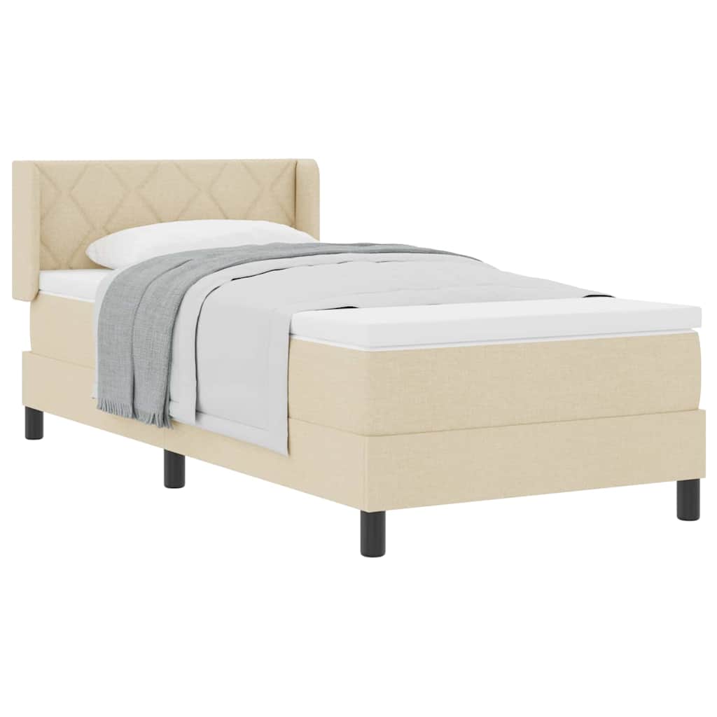 Lit boxspring avec matelas avec matelas Crème 100 x 200 cm - XIOS