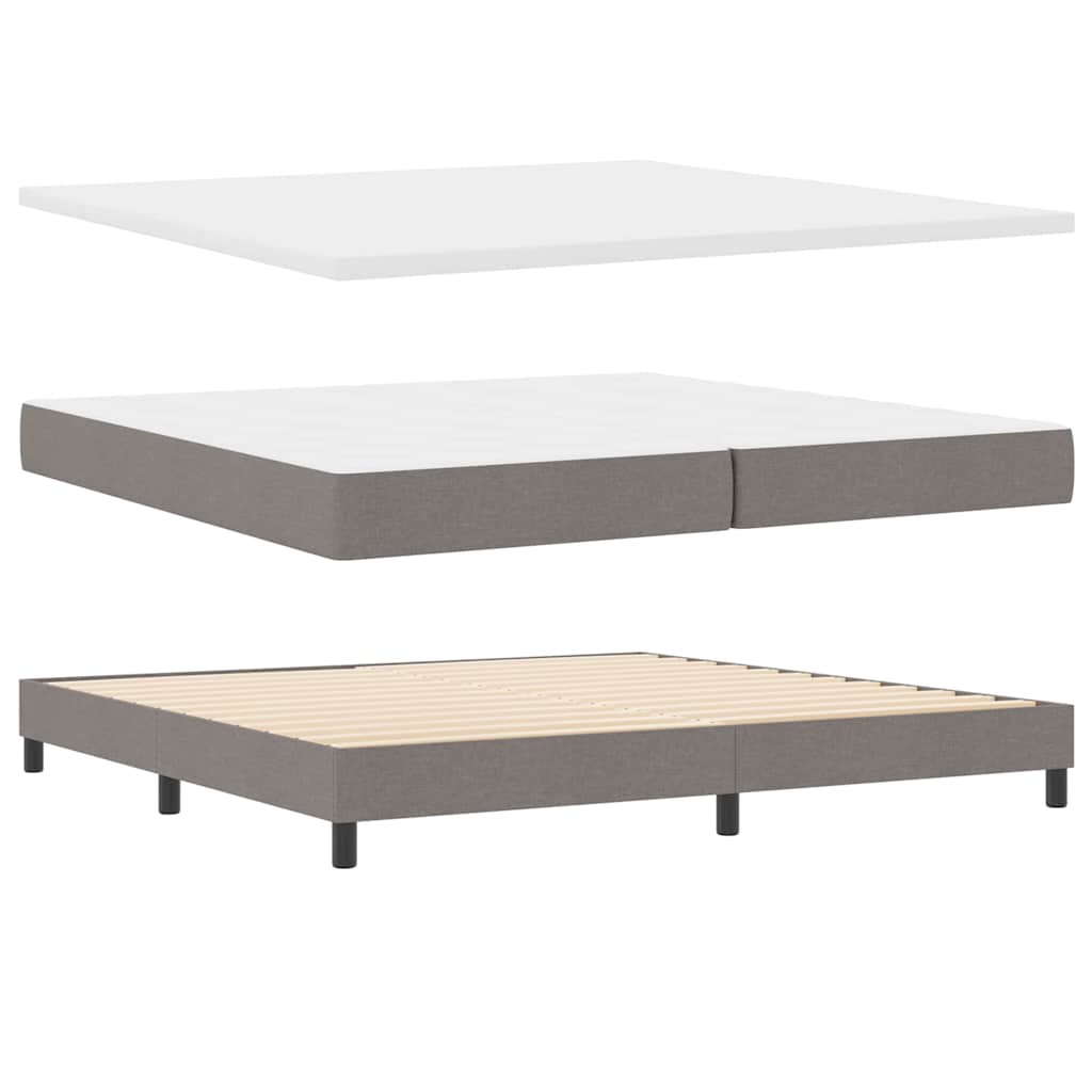 Lit boxspring avec matelas avec matelas Taupe 200 x 200 cm - XIOS