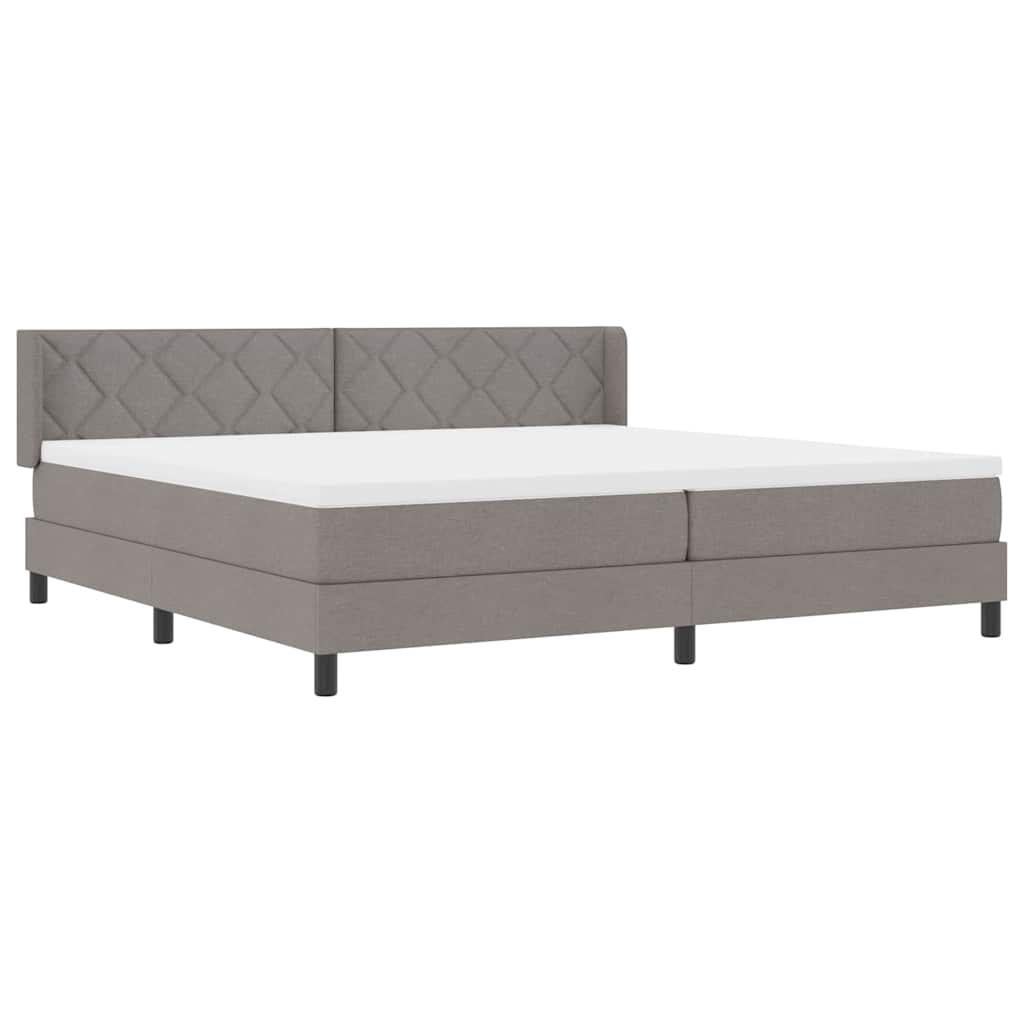 Lit boxspring avec matelas avec matelas Taupe 200 x 200 cm - XIOS