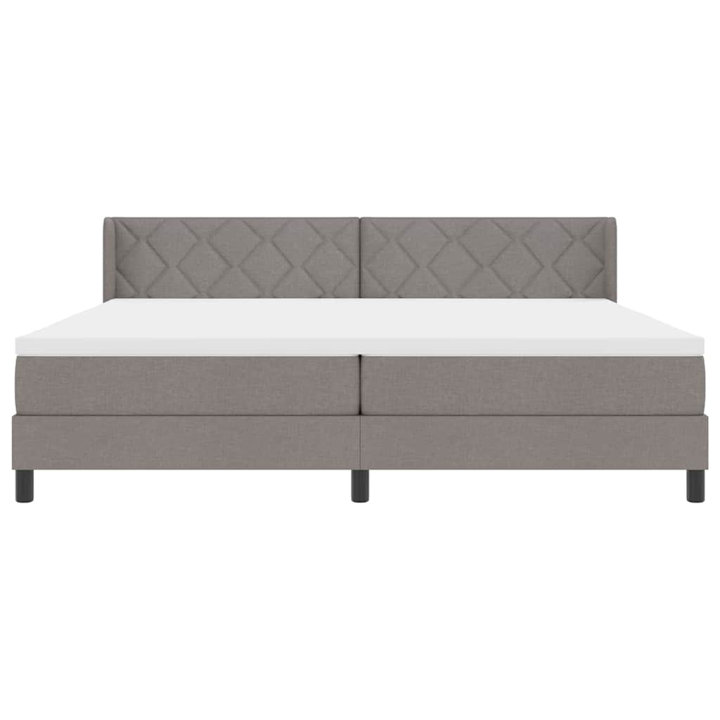 Lit boxspring avec matelas avec matelas Taupe 200 x 200 cm - XIOS