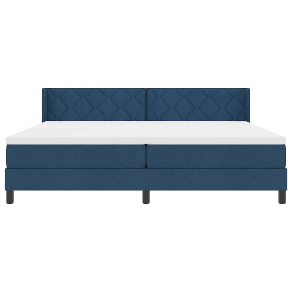 Lit boxspring avec matelas avec matelas Bleu 200 x 200 cm - XIOS