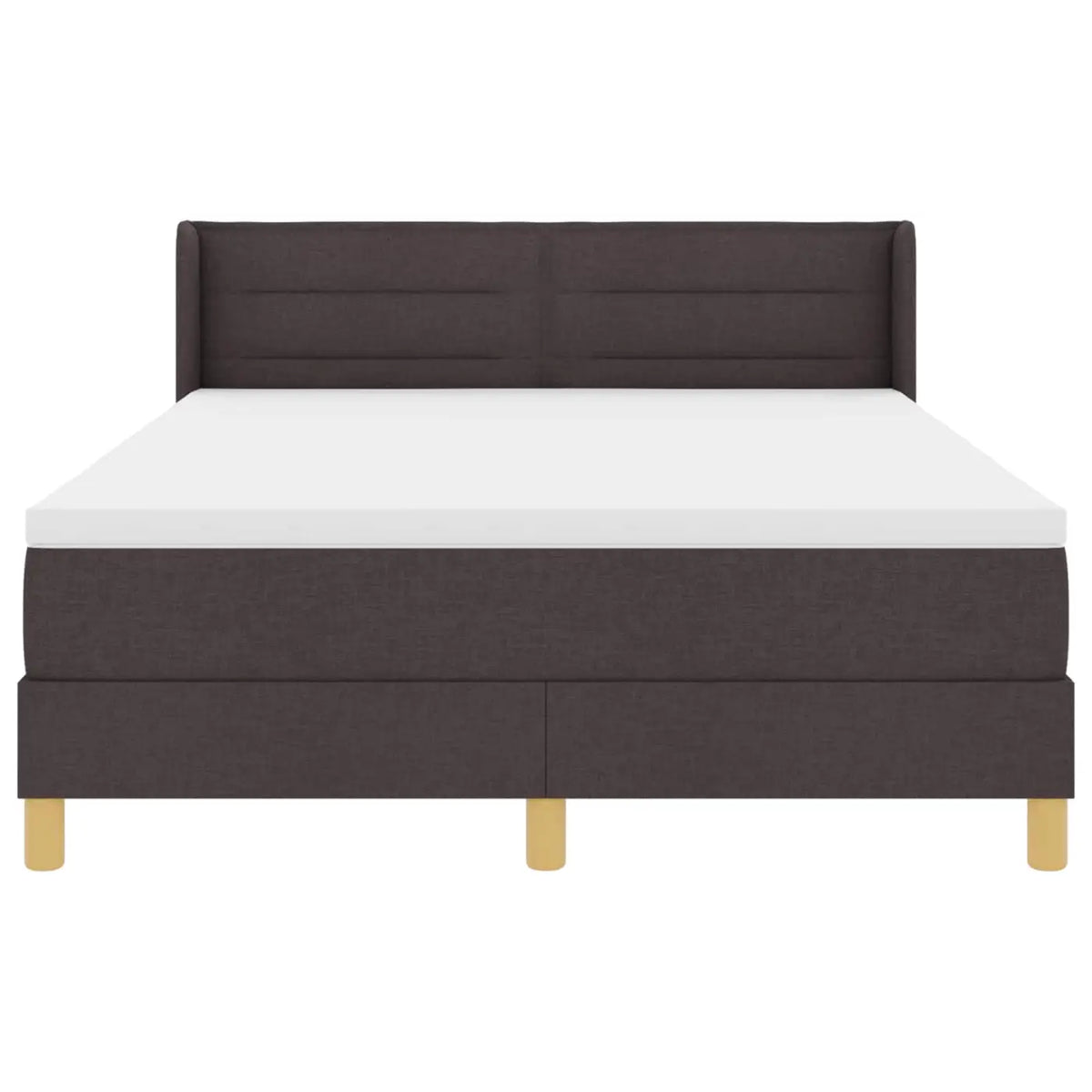 Lit à ressorts avec matelas Marron foncé 200 x 140 cm tissu - XIOS