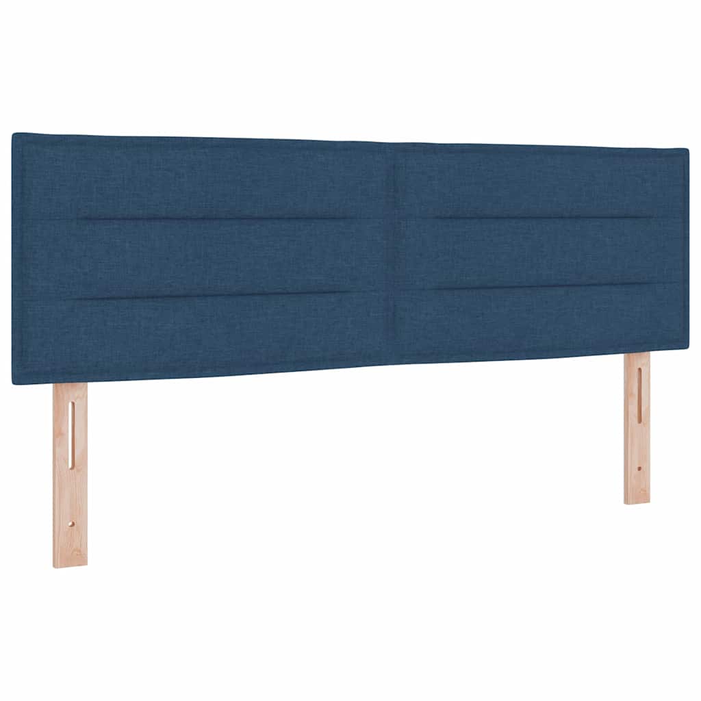 Lit à ressorts avec matelas Bleu 200 x 140 cm tissu - XIOS