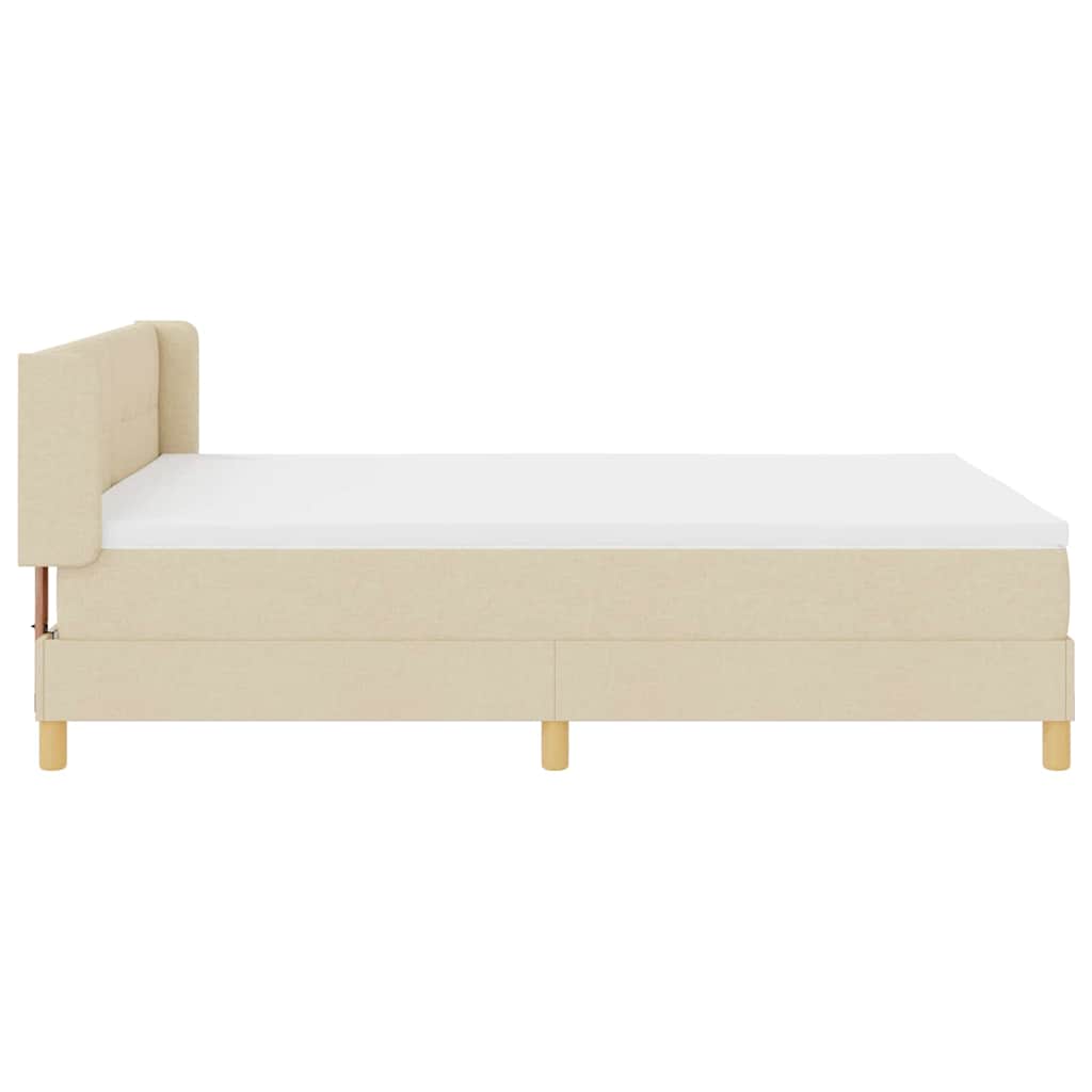 Lit à ressorts avec matelas Crème 200 x 160 cm Polyester - XIOS