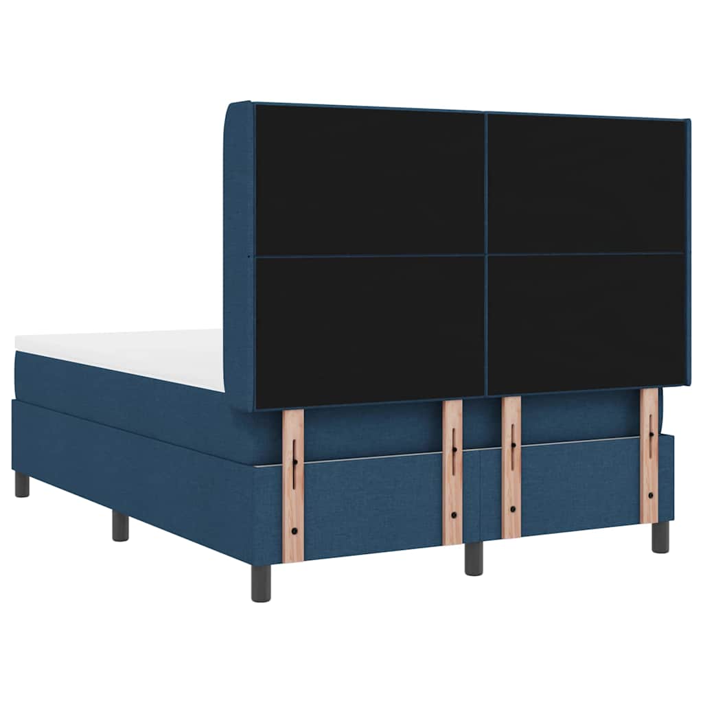 Lit à ressorts avec matelas Bleu 140 x 190 cm tissu - XIOS