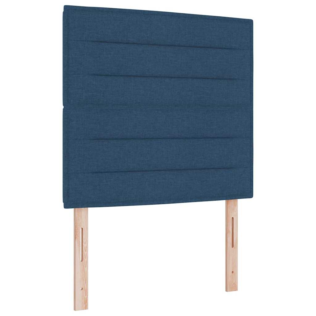 Lit à ressorts avec matelas Bleu 80 x 200 cm tissu - XIOS