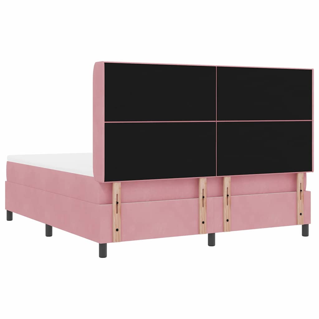 Lit à ressorts avec matelas Rose 180 x 200 cm Velours - XIOS