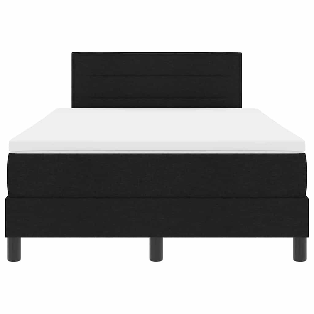 Lit à ressorts avec matelas avec LED Noir 120 x 200 cm tissu - XIOS