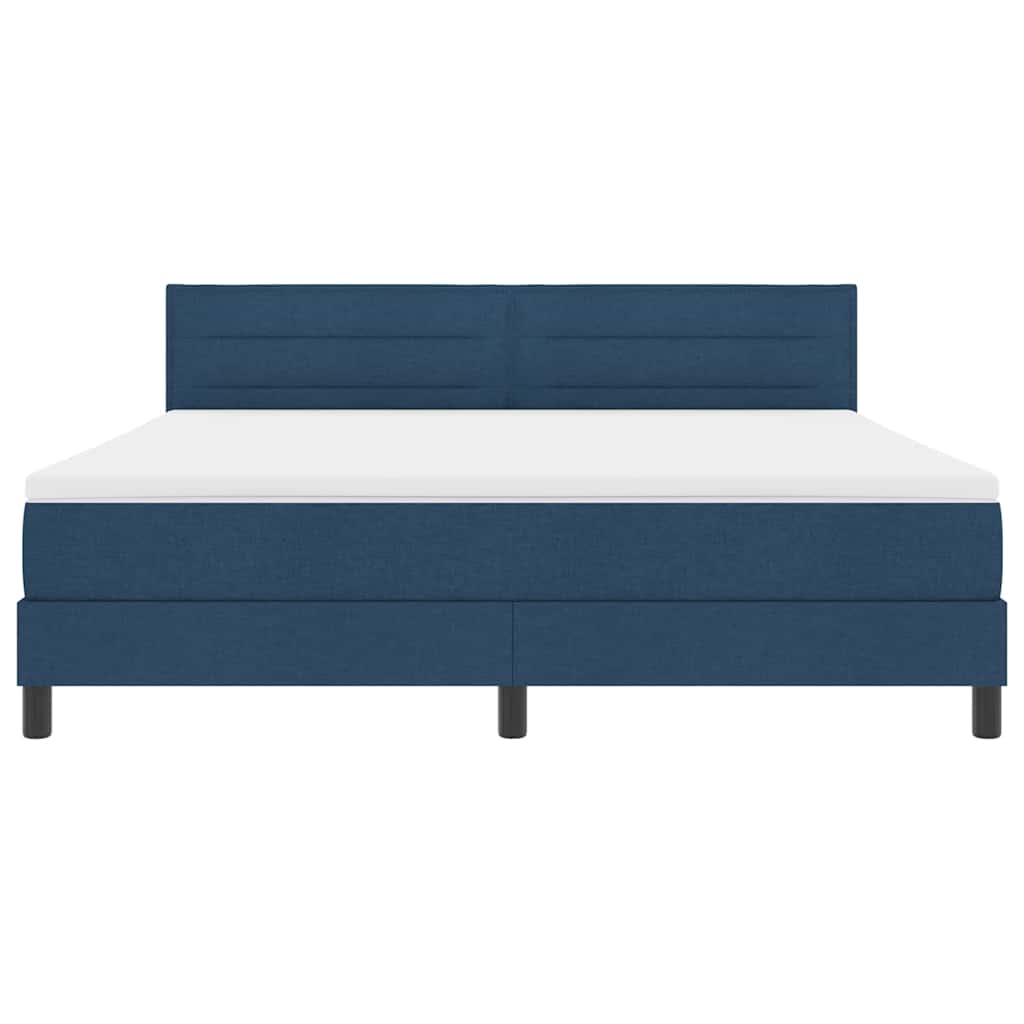 Lit à ressorts avec matelas avec LED Bleu 180 x 200 cm tissu - XIOS