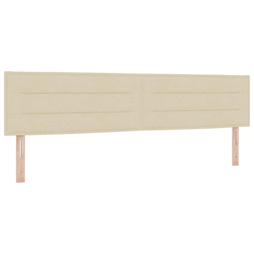 Lit à ressorts avec matelas avec LED Crème 200 x 200 cm tissu - XIOS