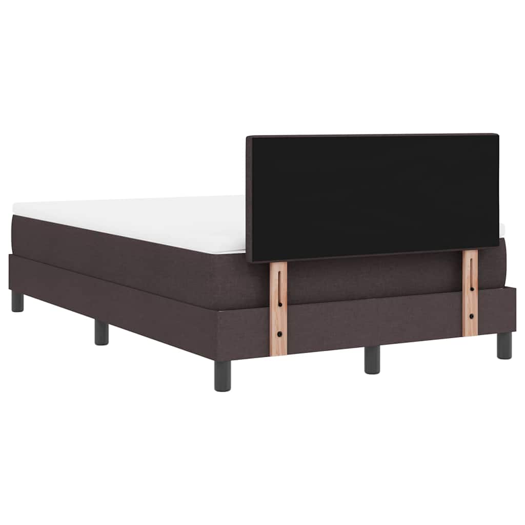 Lit à ressorts avec matelas Marron foncé 120 x 190 cm tissu - XIOS
