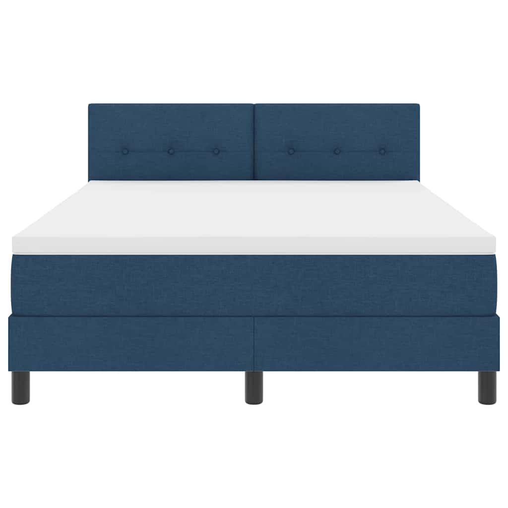 Lit à ressorts avec bandes LED Bleu 140 x 190 cm tissu - XIOS