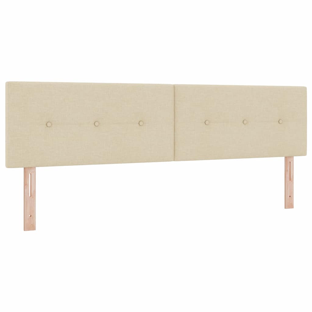 Lit à ressorts avec matelas avec LED Crème 180 x 200 cm tissu - XIOS
