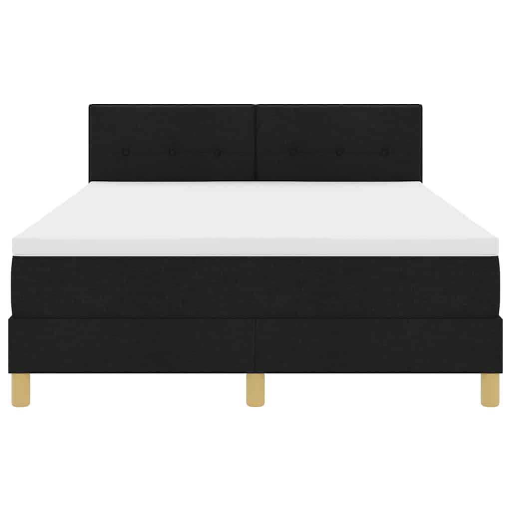 Lit à ressort LED avec bandes LED Noir 140 x 200 cm tissu - XIOS
