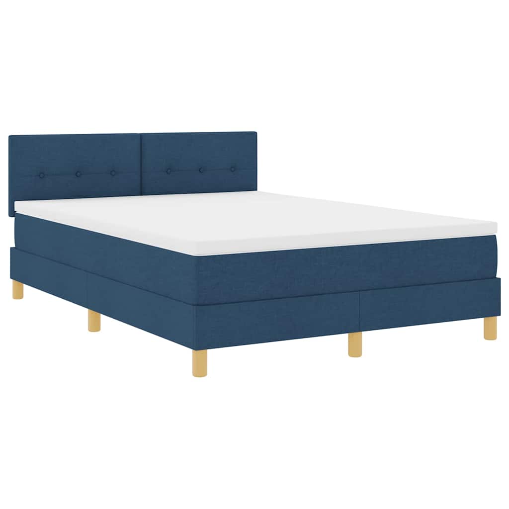 Lit à ressort LED avec bandes LED Bleu 160 x 200 cm tissu - XIOS