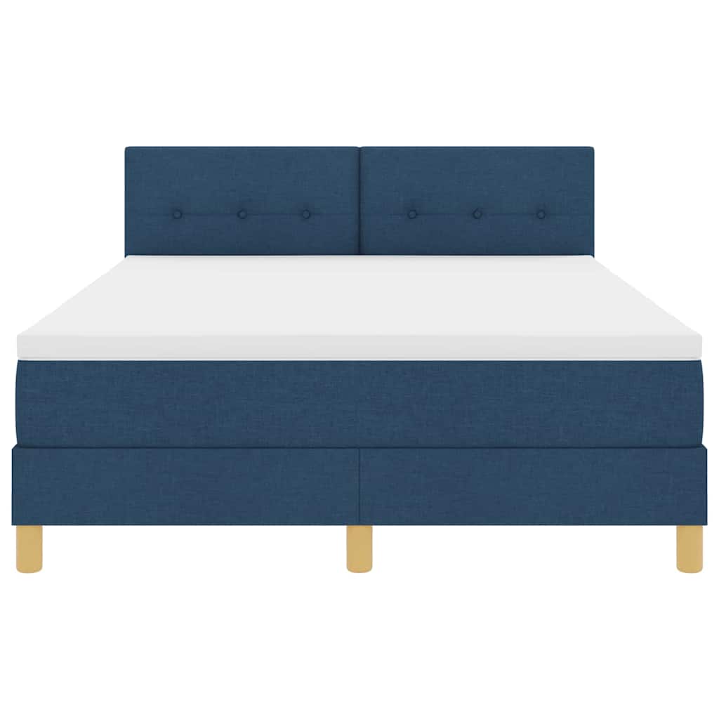 Lit à ressort LED avec bandes LED Bleu 160 x 200 cm tissu - XIOS