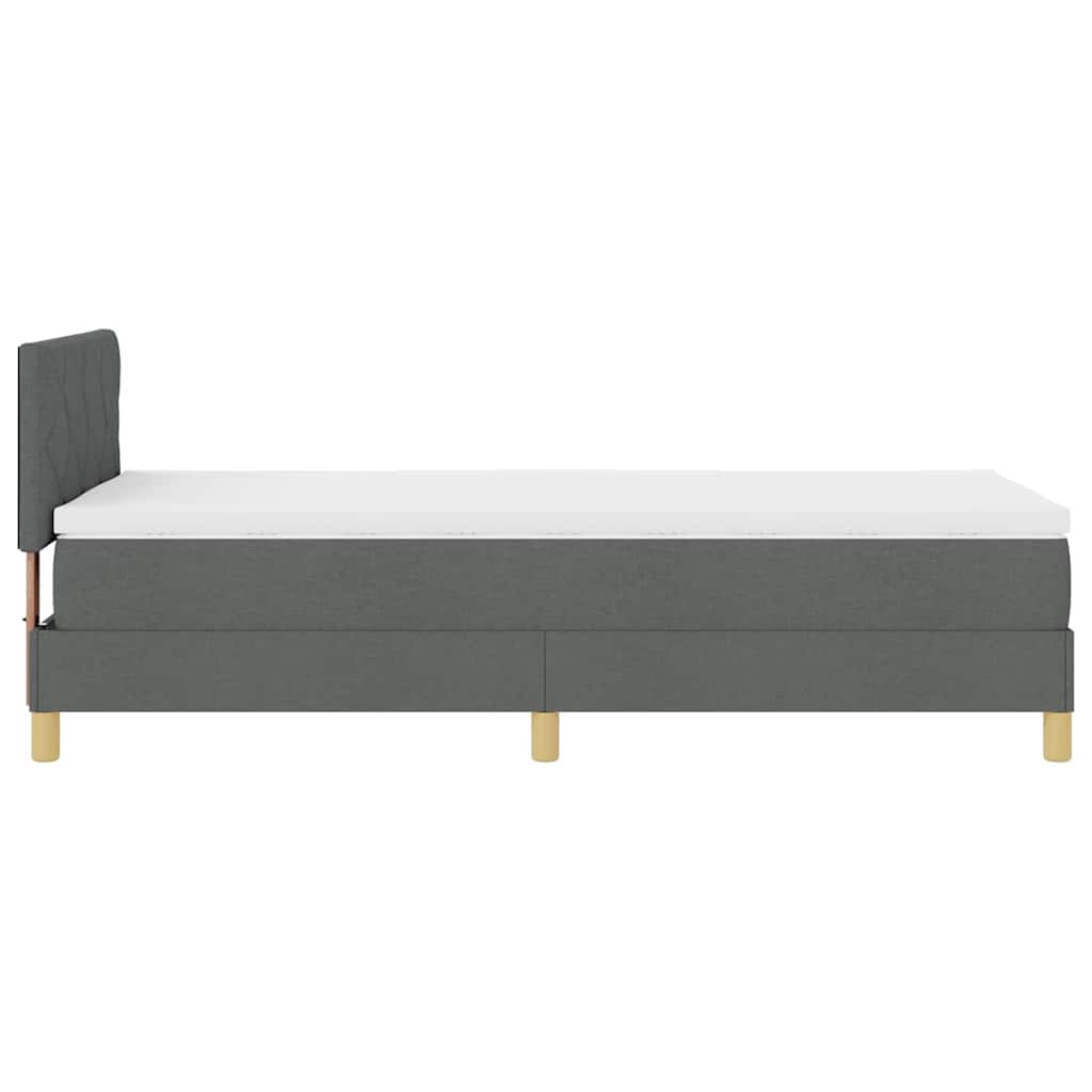 Lit à ressort LED avec bandes LED Gris foncé 100 x 200 cm tissu - XIOS