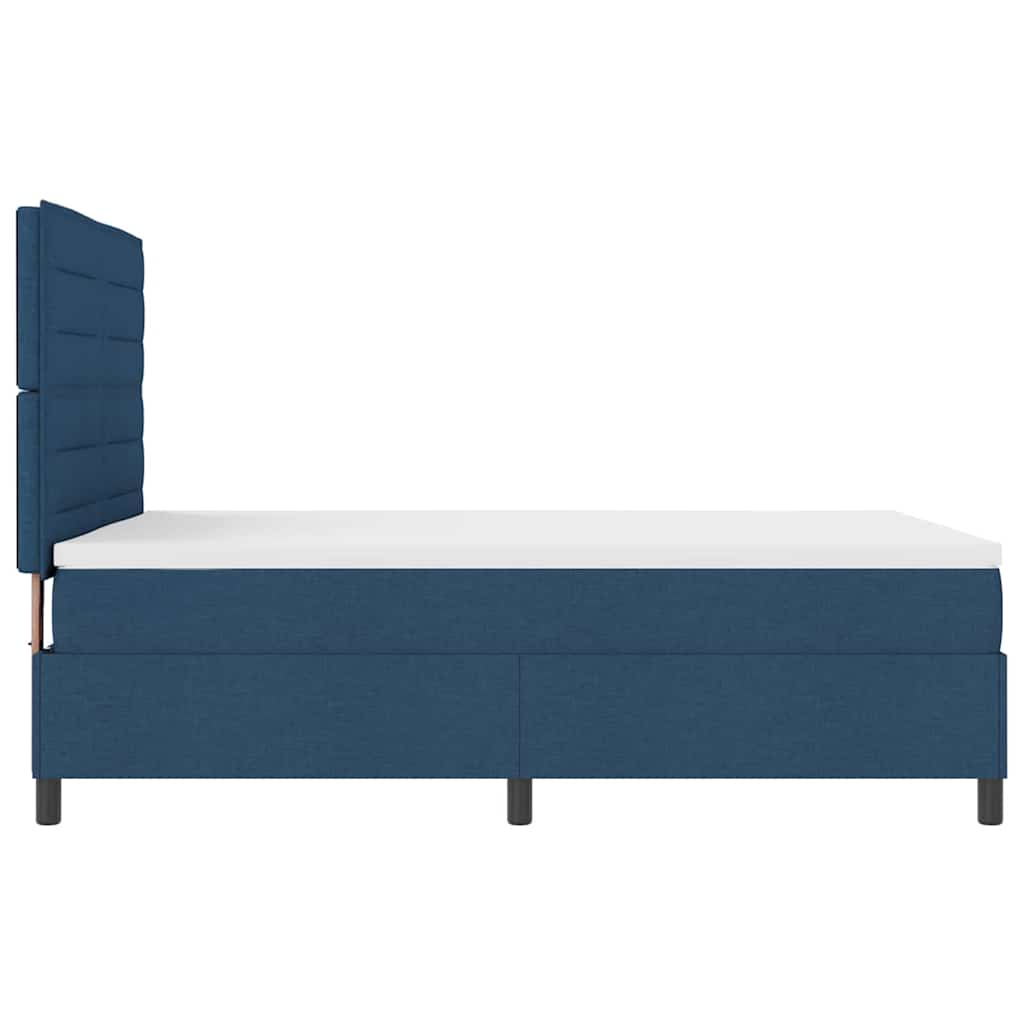 Lit à ressorts avec matelas avec LED Bleu 140 x 190 cm tissu - XIOS