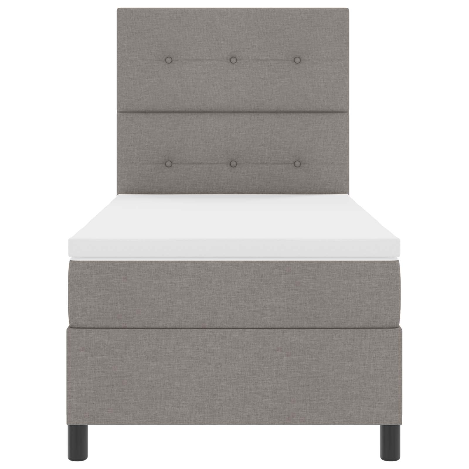 Lit à ressorts avec bandes LED Taupe 80 x 200 cm tissu - XIOS