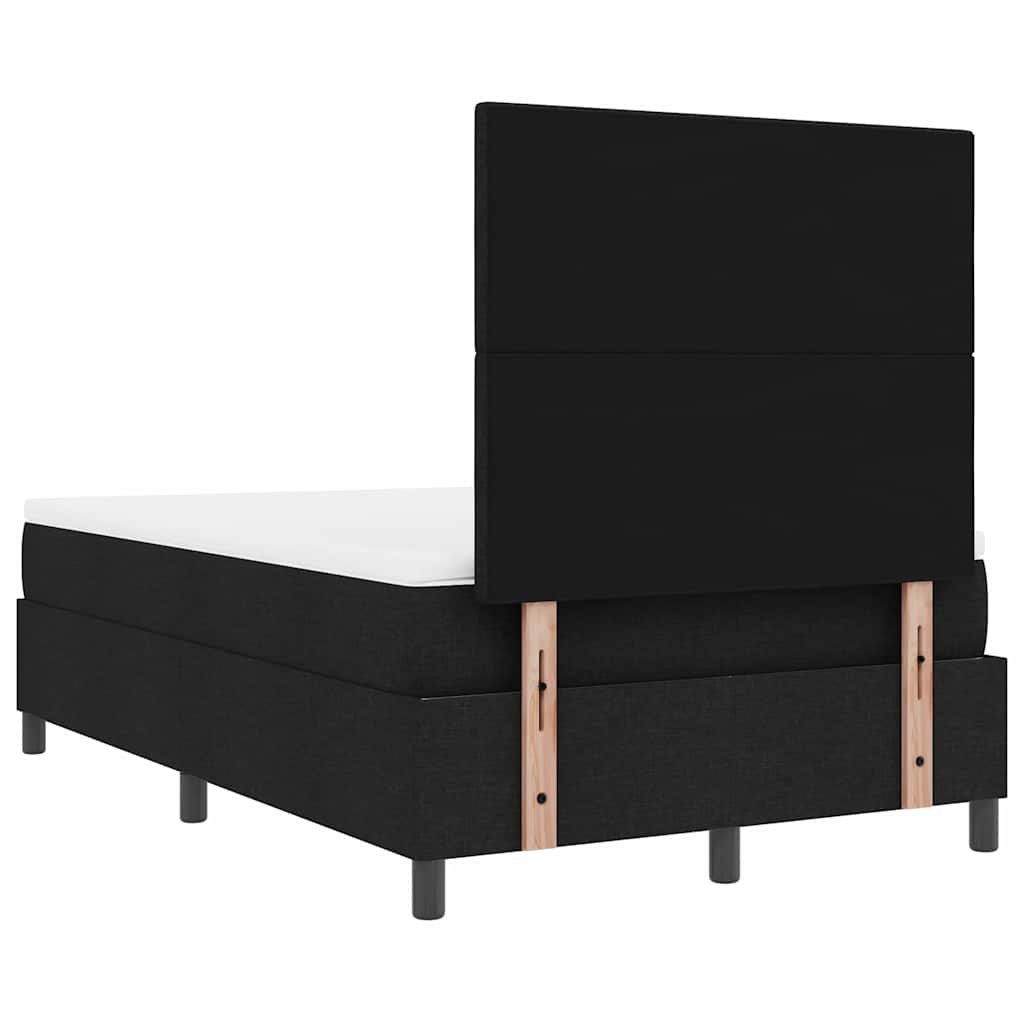 Lit à ressorts avec bandes LED Noir 120 x 190 cm tissu - XIOS