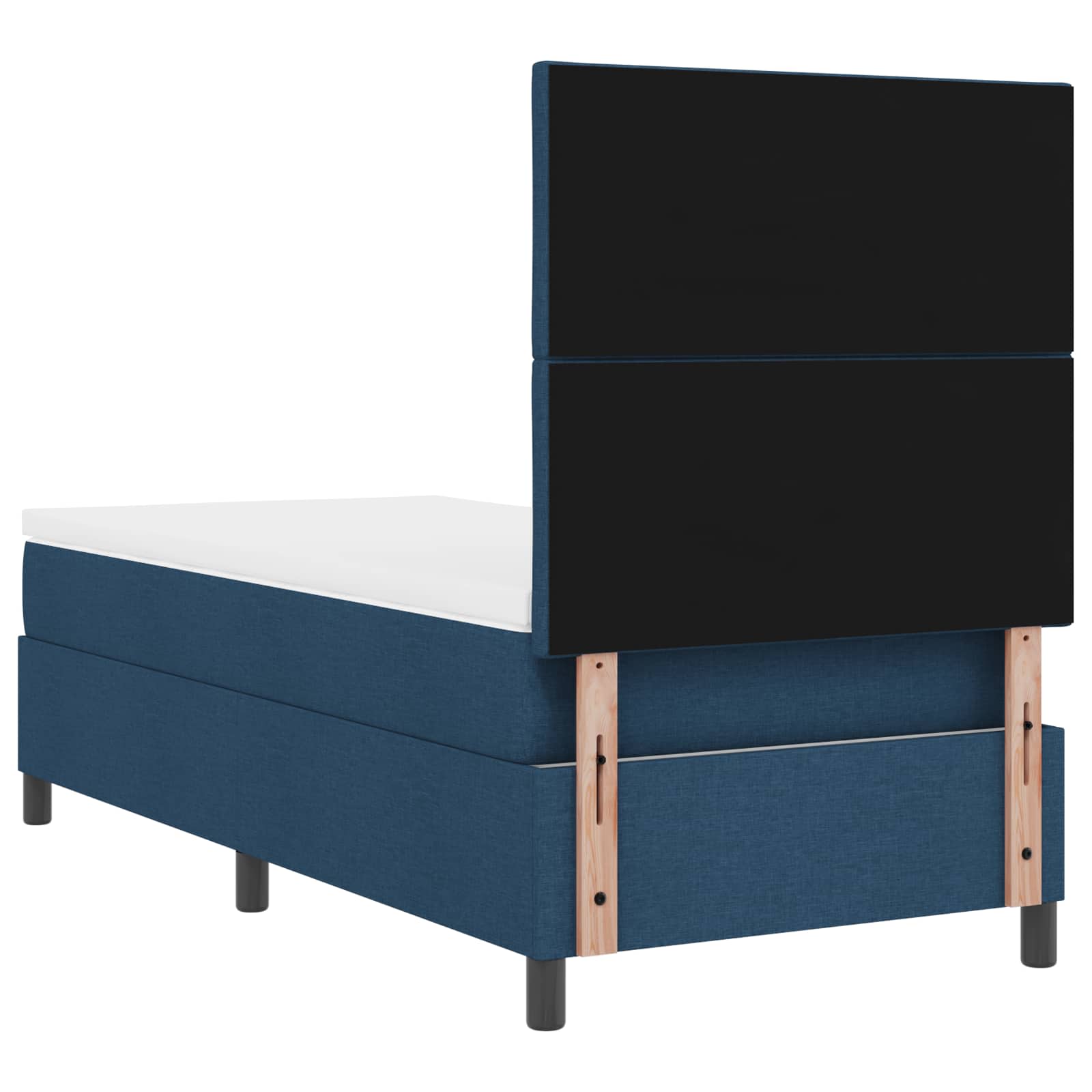 Lit à ressorts avec bandes LED Bleu 100 x 200 cm tissu - XIOS