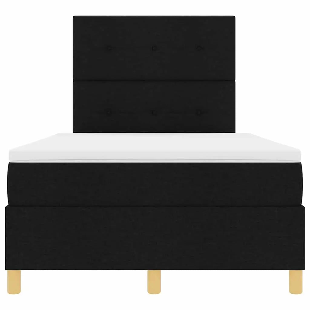 Lit à ressort LED avec tête de lit Noir 120 x 200 cm tissu - XIOS