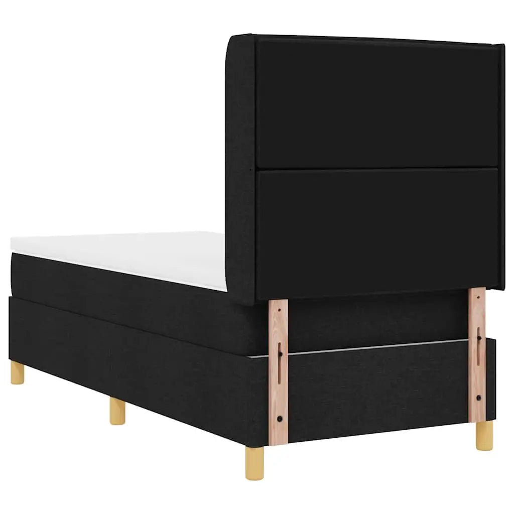 Lit à ressorts avec bandes LED Noir 80 x 200 cm tissu - XIOS