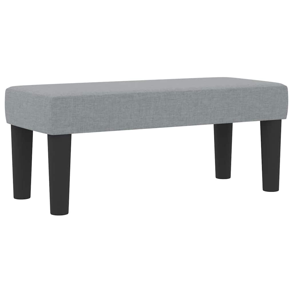 Lit à ressorts avec matelas Gris clair 100 x 200 cm tissu - XIOS