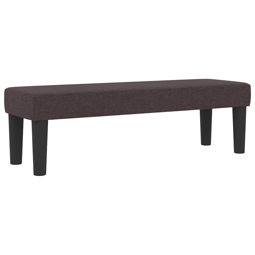 Lit à ressorts avec matelas Marron foncé 140 x 200 cm tissu - XIOS