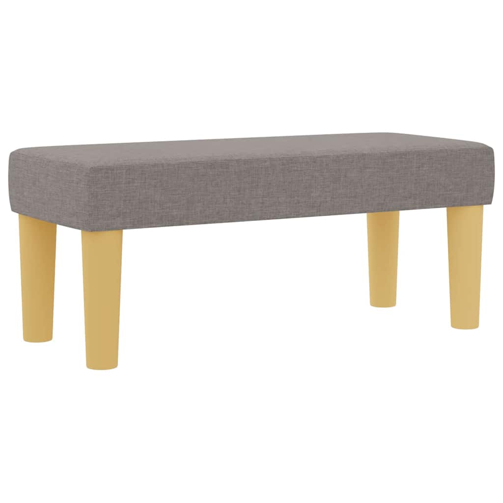 Lit à ressorts avec coussin Taupe 190 x 90 cm tissu