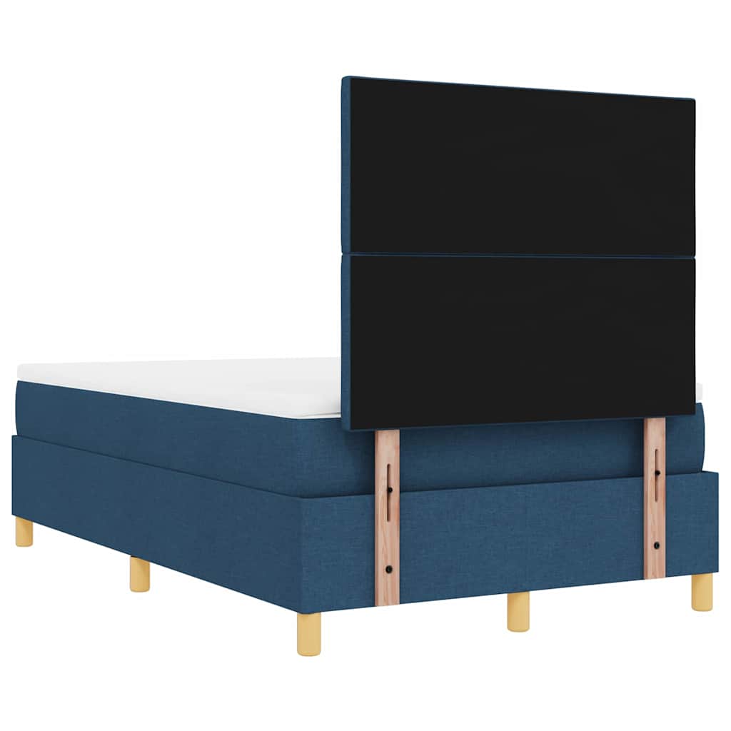 Lit à ressorts avec coussin Bleu 200 x 120 cm tissu - XIOS