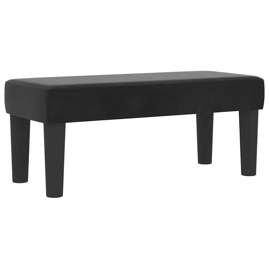 Lit à ressorts avec tête de lit Noir 200 x 90 cm Velours - XIOS