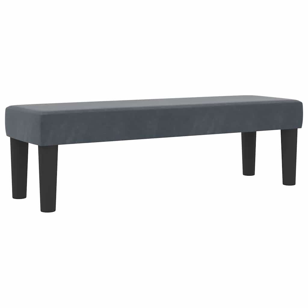 Lit à ressorts avec tête de lit Gris foncé 200 x 120 cm Velours - XIOS