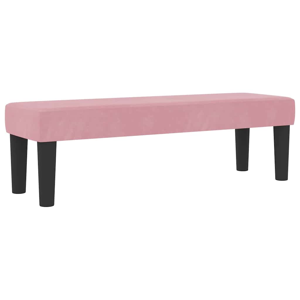 Lit à ressorts avec tête de lit Rose 200 x 120 cm Velours - XIOS