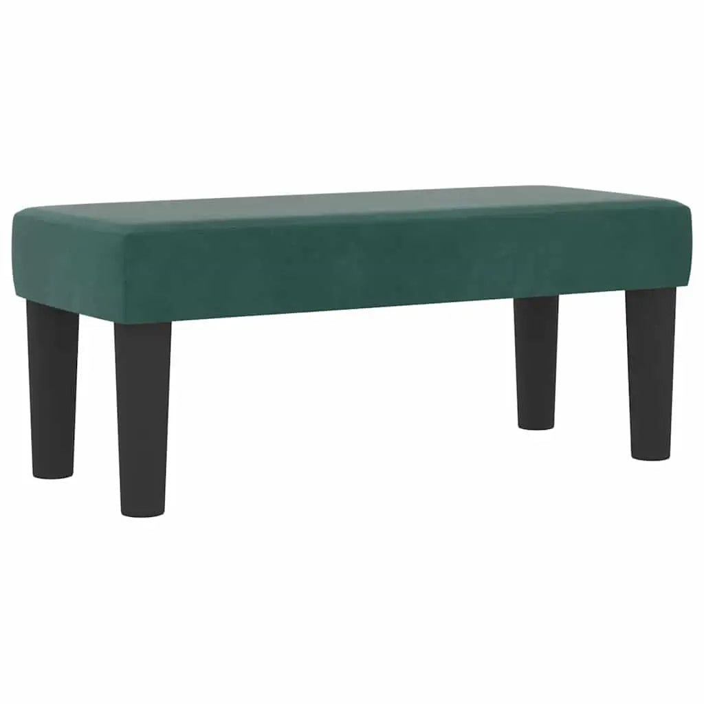 Lit à ressorts avec tête de lit Vert foncé 200 x 90 cm Velours - XIOS