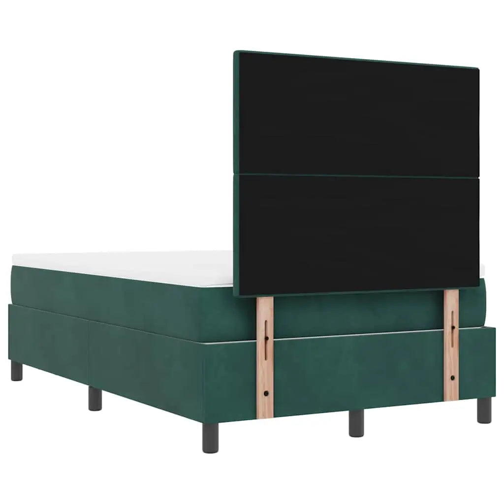 Lit à ressorts avec coussin Vert foncé 190 x 120 cm Velours - XIOS