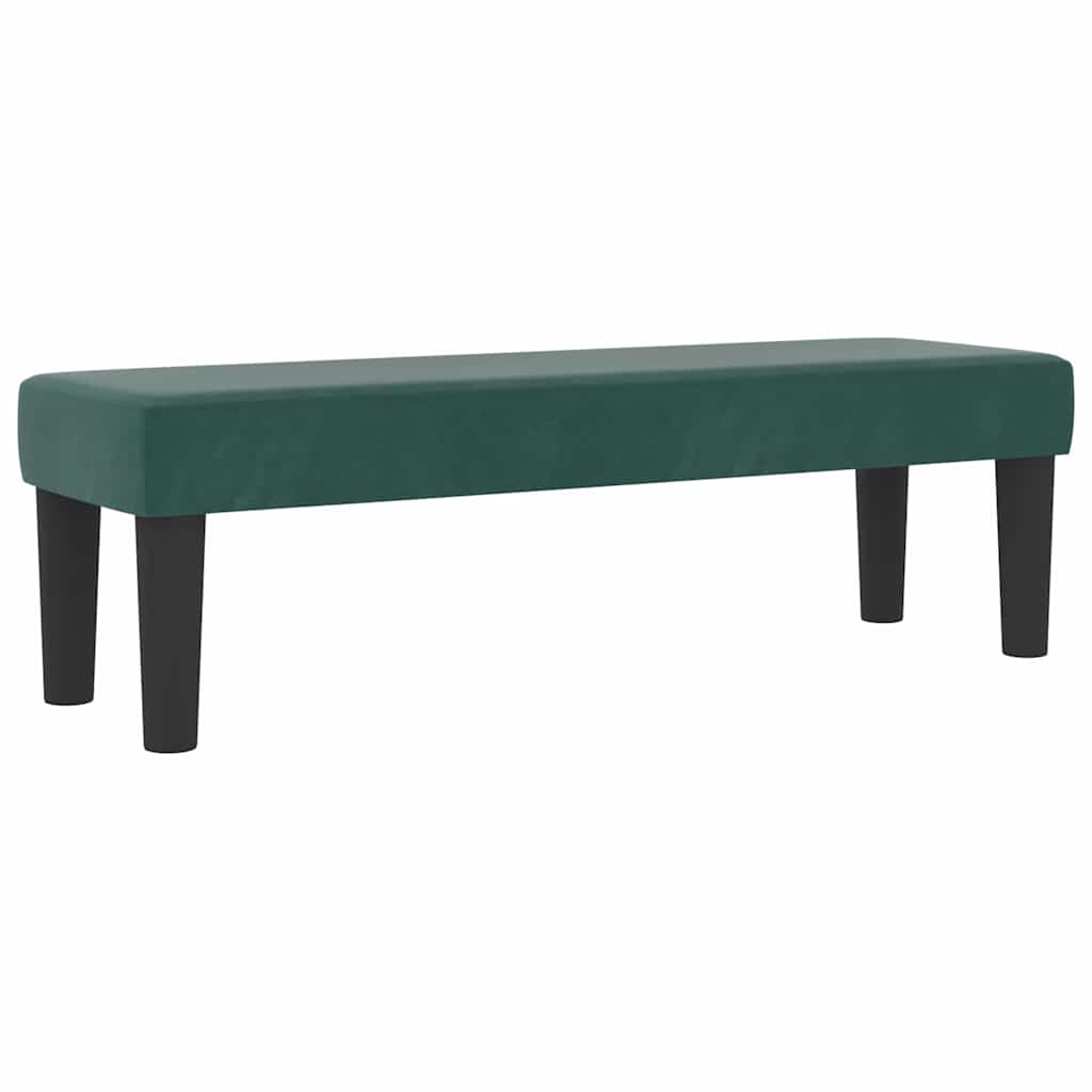 Lit à ressorts avec coussin Vert foncé 200 x 120 cm Velours
