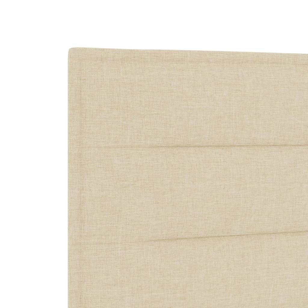 Cadre de lit avec tête de lit Crème 120 x 190 cm tissu - XIOS